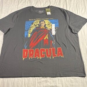 Men's Dracula Universal Monsters Graphic T-Shirt Gray Goodfellow XXL NWT